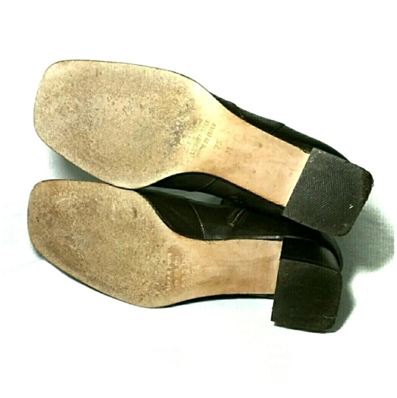 Talbots 7.5 Mid Calf Dark Brown Boots Made Italy - Picture 6 of 7